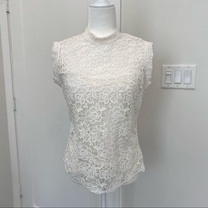 Nanette Lepore Women’s Sleeveless High Neck Top - White, Size S